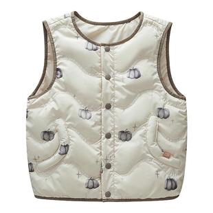 嫚熙童装儿童羽绒马甲婴儿保暖冬季外穿轻薄95白鹅绒服男女童背心