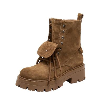 思加图胡椒乐队黑色马丁靴中筒靴