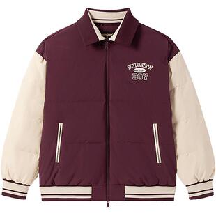 BOY LONDON冬男女同款撞色学院风时尚保暖短款羽绒服N28017