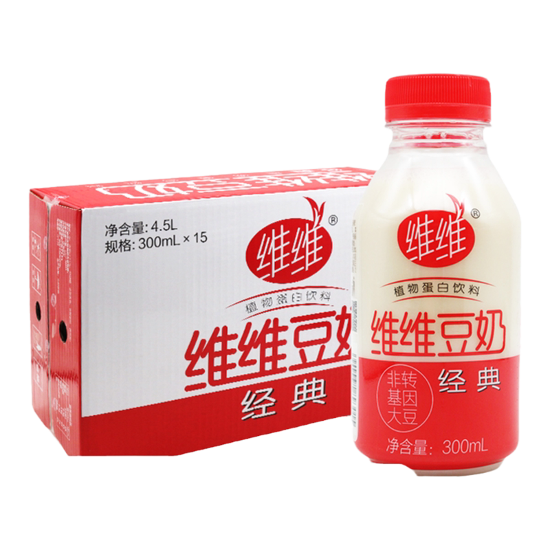 维维豆奶经典植物蛋白豆奶饮料豆乳豆浆早餐15瓶整箱批发饮料小吃