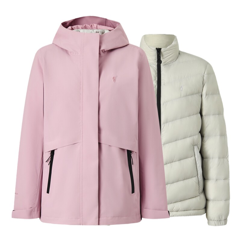 POLOWALK户外三合一冲锋衣羽绒服