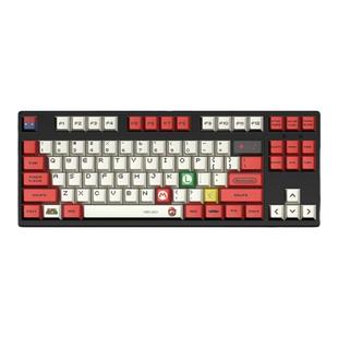 87键有线电竞机械键盘发光PBT热升华马里奥联名款游戏办公热插拔