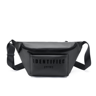 时尚胸包男女款纯色男士包百搭斜挎包日常通勤简约潮流休闲包包