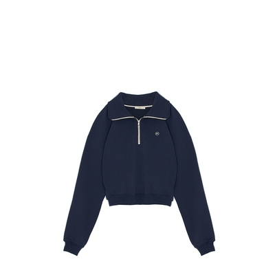 RECTO经典款拉链翻领卫衣