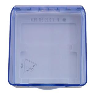 正泰86型暗装蓝防溅盒浴室厨房卫生间开关插座漏电保护防水罩白色