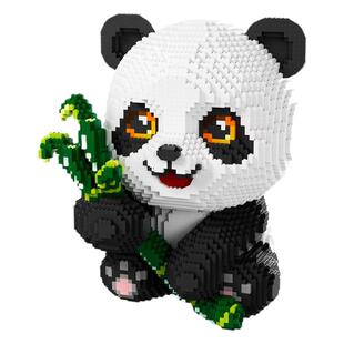 熊猫积木超大号2024新款成人版10000粒以上高难度巨大型客厅摆件