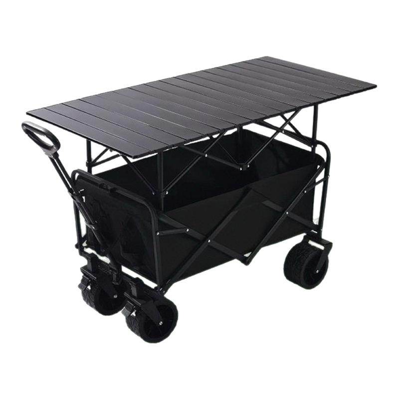 摆摊小推车可折叠露营车遮阳伞户外营地便携式购物车野餐移动拖车