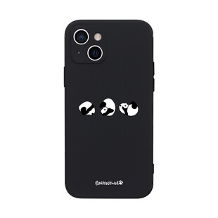 憨憨熊猫 适用iPhone17promax苹果16pro手机壳磨砂15可爱软萌14趣味治愈系13全包镜头保护套mate80华为pura70