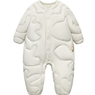 迷你巴拉巴拉婴儿羽绒服连体衣冬季宝宝儿童保暖加厚爬服外出衣服