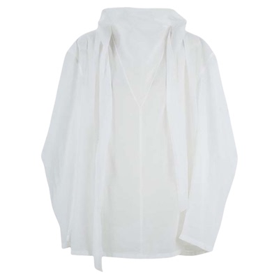 YOEYYOU绑带荡领长袖上衣