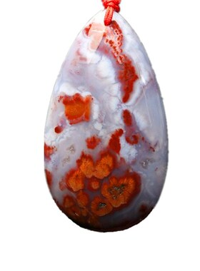 天然冰飘玛瑙女男水滴吊坠项链坠