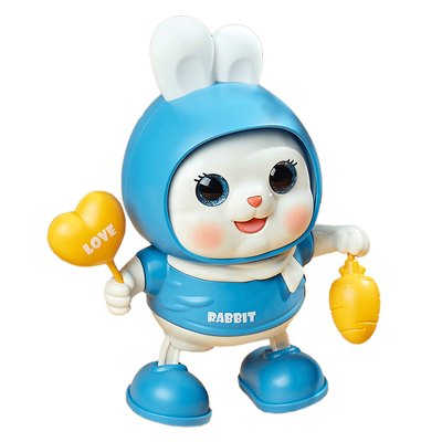 电动跳舞小福兔抬头训练婴儿玩具