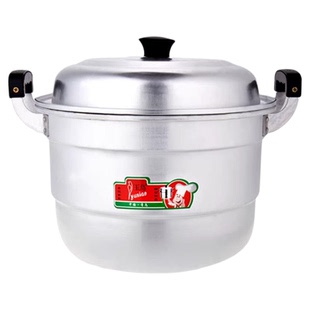 老式铝锅家用多层铝蒸锅烧水锅蒸馒头商用加厚大容量双耳汤锅燃气