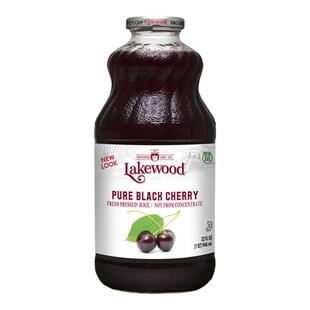 海外进口Lakewood黑樱桃汁酸樱桃汁饮料鲜榨果汁大包装946毫升