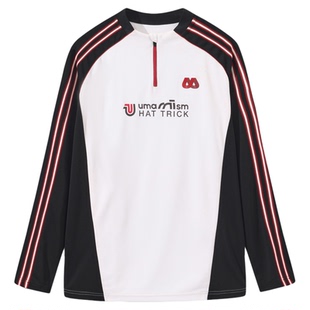 UMAMIISM有茂密声 速干衣凉感运动长袖T恤跑步羽毛球服半拉链上衣