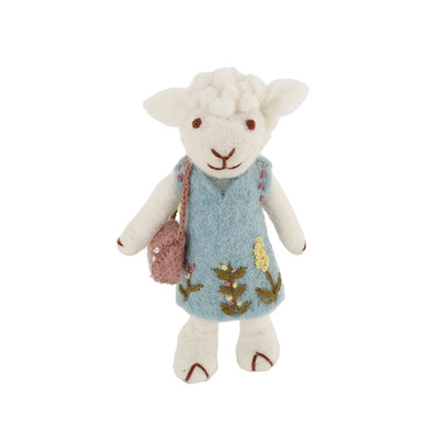 Gry&Sif羊毛毡动物挂件手提包