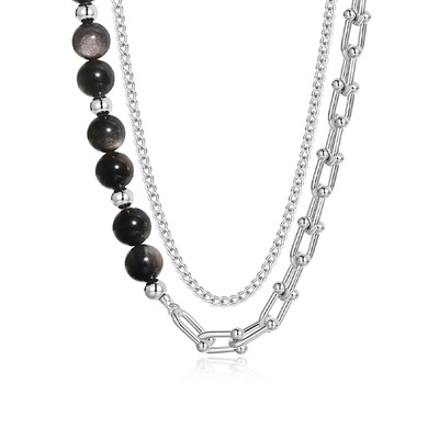 sinceyou守护银曜石项链高级感