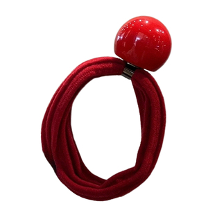 中国红高弹不伤发球球发圈毛巾圈丸子发绳女基础皮筋马尾本年发饰