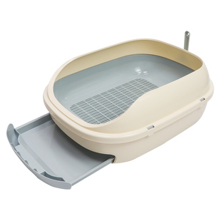 松木沸石猫砂盆双层抽屉式特大号防外溅猫厕所沙盆猫咪屎盆猫便盆