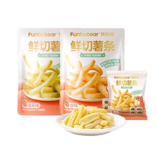 【黄珊莹直播专享】花田熊鲜切薯条香脆小零食土豆条小吃100g*4袋