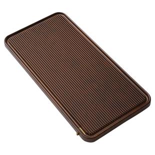 流转千年高端茶盘家用竹制电木款直条排水干泡茶台办公室大号茶海