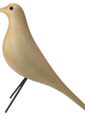 伊姆斯实木小鸟桌面摆件