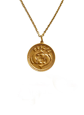 十二星座温莎珠宝硬币吊坠简约