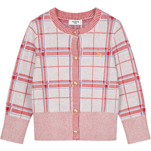 【新年】hazzys哈吉斯童装女童毛衣26春新开身线衣甜美百搭针织衫