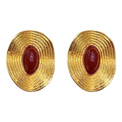 DSTYLEACC肌理感圆盘珐琅耳钉女