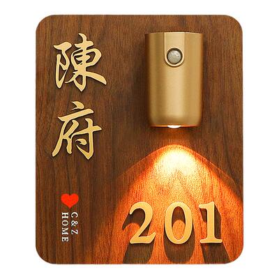 门牌号高级感轻奢创意地址标识贴