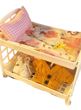 棉花娃娃娃屋床双层迷你家具便宜