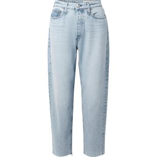 【38开门红】[经典款]Rag＆Bone 女毛边高腰直筒牛仔裤