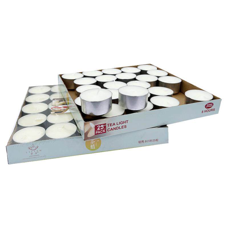 8小时白蜡烛出口天然茶蜡