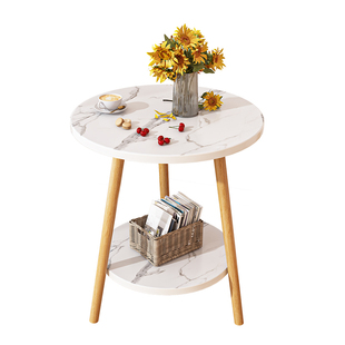 茶几小桌子休息区接待小型圆桌客厅家用边几出租屋茶桌卧室床边桌