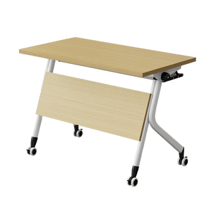 折叠会议桌可移动折叠拼接长条桌带轮子活动折叠培训办公桌椅组合