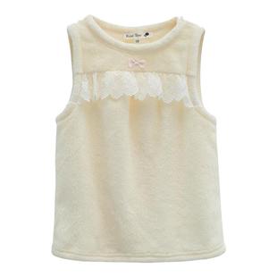RoseTree儿童马甲女童秋冬季法兰绒家居服上衣珊瑚绒保暖宝宝背心