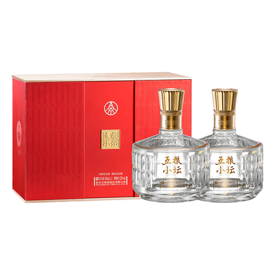 【快递不停运】五粮小坛双支装礼盒52度500mL*2白酒五粮液官方