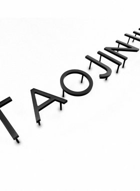 鲸艺标识立体金属字公司logo定制