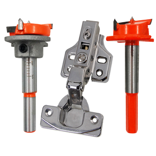 35mm橱柜门衣柜鞋柜门烟斗合页铰链专用木工开孔器定位开口钻头