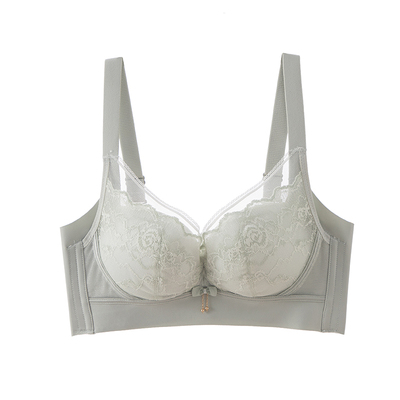小胸聚拢蕾丝无钢圈防下垂文胸