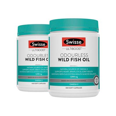 【自营】Swisse斯维诗深海鱼油omega3 1000mg / 1500mg400粒*2瓶