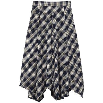 热风2025年秋季新款女士格纹半裙