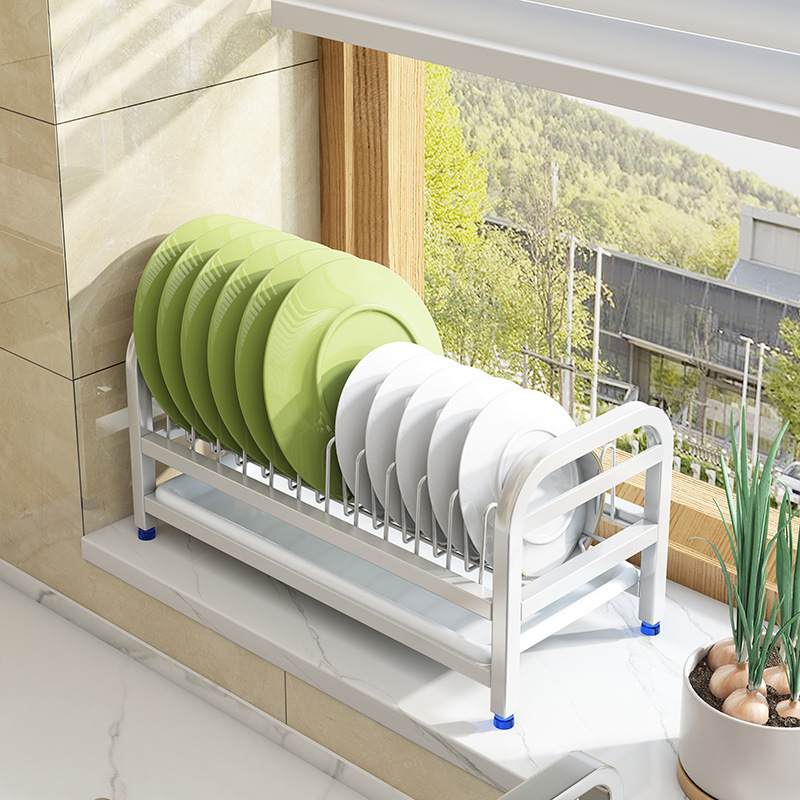 碗碟收纳架碗沥水架厨房置物架单层放刀筷盘子碗柜碗架沥水防霉