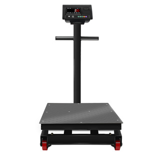 电子秤手推带轮电子磅称商用带轮台秤落地秤500kg1吨刹车计重300