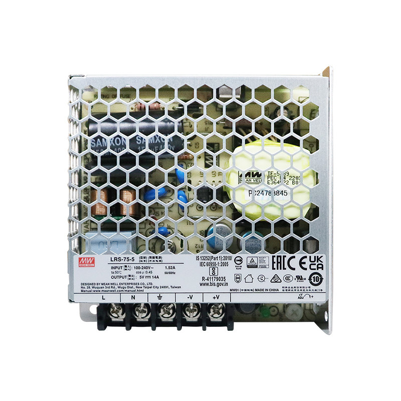 明纬开关电源LRS-75W台湾直流稳压5V12V24V36V48V工业用AC-DC模块