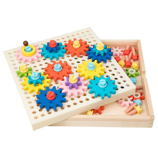 拧螺丝玩具拆装组合齿轮拼图幼儿园益智区科学区中班大班操作材料