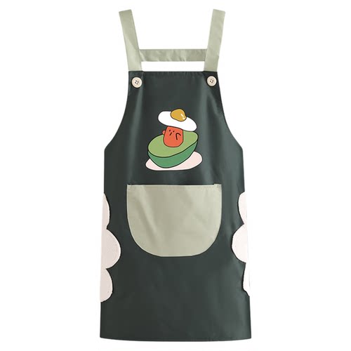 防水防油家用厨房背带围裙时尚韩版成人做饭干活耐脏工作服定制