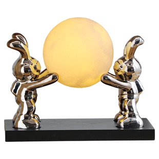 轻奢高级感创意兔子摆件陶瓷高档家居电视柜客厅酒柜玄关家居好物