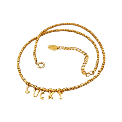 EliseTsikis手工锤纹字母项链