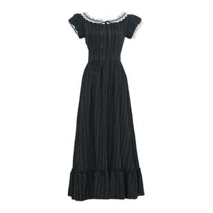 枕梦村庄 奈吉贰 中世纪复古宫廷欧式浪漫气质小妇人蕾丝大摆裙新